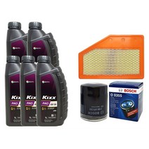 kixxPAO 올뉴말리부2.0 가솔린 킥스파오(5L)엔진오일 0355-OEM2.0에어필터, 1세트, 올뉴말리부2.0 가솔린 킥스 5W30(5L), 5w30