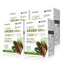 뉴트라라이프 뉴질랜드 초록입홍합 프리미엄 3300 100%환, 3g, 4박스, 뉴질랜드 EnZaq 초록입홍합 100%환 (30포)