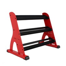 [바디스톤] 국산 3단 아령정리대, 옐로우