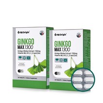 엔젯오리진 징코맥스 1300(1 300mgX30정), 2통