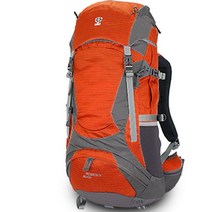 그라트 등산배낭 LIEBER 45L + 방수 커버, 오렌지