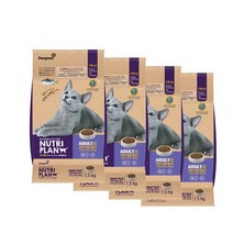 동원 뉴트리플랜 고양이사료 어덜트캣 플러스 1.5kg 4개 총6kg, 생선
