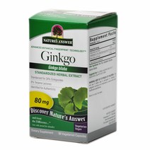 네이쳐스앤서 징코 80mg 베지테리안 캡슐, 60개입, 1개