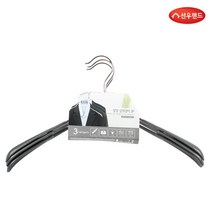 논슬립 코팅 정장 옷걸이3P, 그레이, 3개