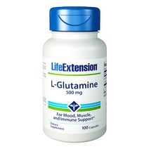 라이프익스텐션 L-글루타민 500mg 캡슐, 1개, 100개입, 100정