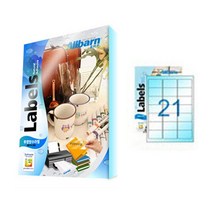 [올바른] 투명방수라벨 (레이저용) -21칸(3X7), 25매, AL021CP