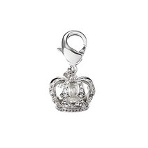 퍼피아 액세서리 왕관팬던트A, SILVER, 크리스탈