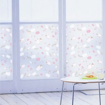 낭만창고 반투명 글라스 접착시트지, 일곱색깔 무지개와 아기양
