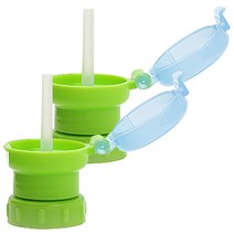 베베락 물병 스트로우 캡, 그린, 2개