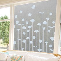 포커스필름 플라워 창문용 접착시트지 2개