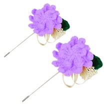 [DIY] 카네이션 부토니에, 퓨어퍼플, 2개