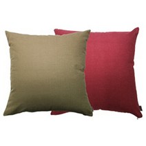 나산데코 양면 리얼코튼 쿠션 방석커버, 슬레이트+레드와인