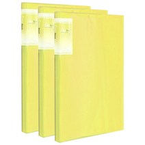 희망 고투명 크리어 화일 20매입, 노랑, 3개