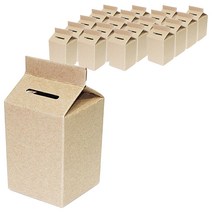 위원알앤디 우유팩 종이저금통 크라프트 500ml, 20개입
