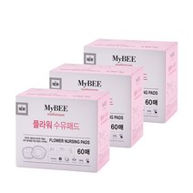 마이비 플라워타입 수유패드, 60매, 3개입