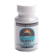 Source Naturals 빌베리 추출물 타블렛 50mg 타블렛, 60개입, 1개, 60정