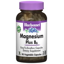 블루보넷 마그네슘 플러스 B6 베지터블 캡슐 글루텐 프리 비건