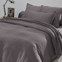 라흐두뜨 프리워시드 퓨어 린넨 이불 커버 F665046, charcoal grey