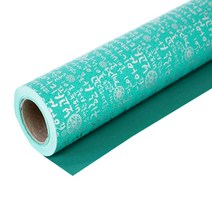 전통한글 종이롤포장지, 청록, 1개