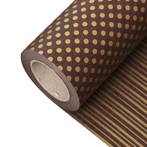 진영포장지 트윙클양면 종이롤포장지, 갈색, 1개