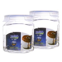 글라스락 사각 저장병 2개, 1.5L