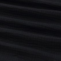 소프트 코튼 요루 이중 거즈 패브릭원단, 블랙