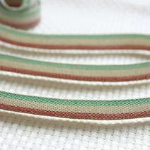 마르떼 프랑스와 리넨테이프 10 mm, 그린 + 레드, 1개