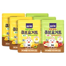 엘빈즈 한입 쏘옥 큐브 요거트 과자 6p D세트, 망고, 사과, 1세트