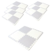 아트비 PE퍼즐매트 심플 50 크림아이보리 2p + 그레이 2p + 마감재 4p, 크림 아이보리 + 그레이, 6세트