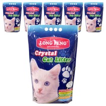 펫모닝 룽펑 크리스탈 고양이 모래 실리카겔 LONGFENG-03 무향, 5L, 6개입