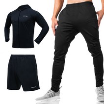 아르메데스 남성용 트레이닝 후드집업 + 반바지 + 긴바지 상하의 세트 AR718191