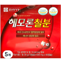 종근당건강 헤모론철분120캡슐, 60정, 5개