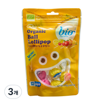 바이오모멘트 유기농 볼 롤리팝 믹스, 100g, 3개