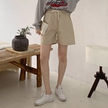 여성용 타리키 스트링 밴딩 4부 팬츠 PT9534K23