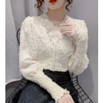 루나걸 여성용 샬롯 레이스 블라우스 L24FBL081608