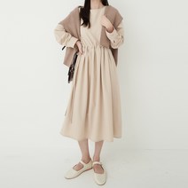 캐럿 여성용 허리 스트링 원피스