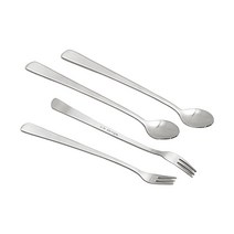 테이블아트 요이 티스푼 + 포크 세트, 1세트, 티스푼 2p + 티포크 2p