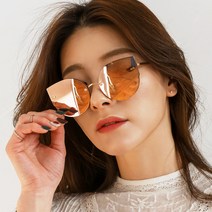 롸잇나우 엣지 라운드 캣츠아이 남자 여자 미러 선글라스
