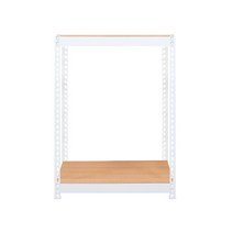 스피드랙 V2 선반 2단 800 x 300 x 1200 mm, 프레임(화이트) + 선반(우드)