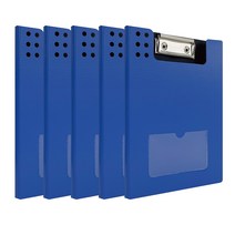 오렌지오피스 펀칭포켓 클립보드 덮개형 A5, 블루, 5개