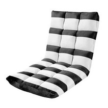 센스팟 1인용 리클라이너 각도조절 극세사 좌식소파, 스트라이프