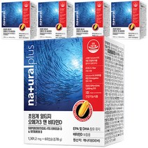 내츄럴플러스 초임계 알티지 오메가3 비타민D 78g, 60정, 5개