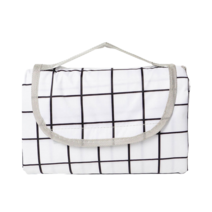 마켓플랜 휴대용 피크닉 매트, 체크 화이트