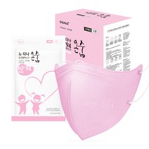 다나마스크 뉴다나 온숨 하모니 스타일 마스크 소형 KF94, 30개입, 1개, 연분홍색