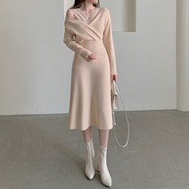 루나걸 앤슬로 니트 원피스