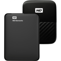 WD Elements Portable 휴대용 외장하드 + 파우치, 5TB, 블랙