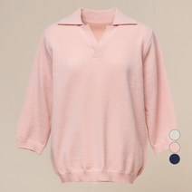 캐럿 여성용 카라넥 니트