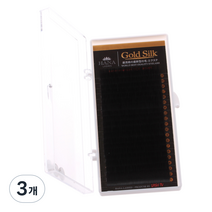 하나 골드 실크 래쉬 인조 속눈썹 0.15 x 9 mm, 블랙(JC), 3개