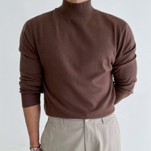 이윤 남성용 반폴라 니트