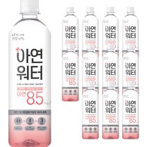 빙그레 아연워터 복숭아맛, 12개, 500ml